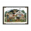 Shopping Festival - 14CT Stamped Cross Stitch - 41x31cm
