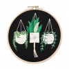 Hanging Plants - Embroidery - 30x30cm