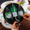 Hanging Plants - Embroidery - 30x30cm