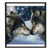 Wolf Kiss - 14CT Stamped Cross Stitch - 44x44cm