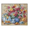 Compote vase - 14CT Stamped Cross Stitch - 38*33cm