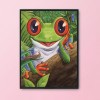 14CT Stamped Cross Stitch DIY Embroidery Art Needlework (SZX039 Frog)