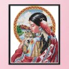 14CT Stamp Cross Stitch DIY Manual Printed Needlework (R511 Indian Girl)