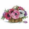 A Basket Of Flowers - 14CT Stamped Cross Stitch - 37x27cm