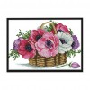 A Basket Of Flowers - 14CT Stamped Cross Stitch - 37x27cm