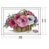 A Basket Of Flowers - 14CT Stamped Cross Stitch - 37x27cm