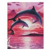 11CT Stamp Cross Stitch DIY Embroidery Kit Christmas Craft (JL013 Dolphin)