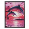 11CT Stamp Cross Stitch DIY Embroidery Kit Christmas Craft (JL013 Dolphin)