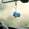 Car Bead Pendant Keychain Beadwork