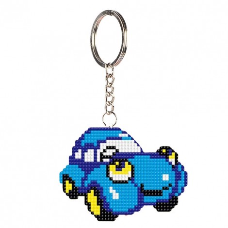 Car Bead Pendant Keychain Beadwork