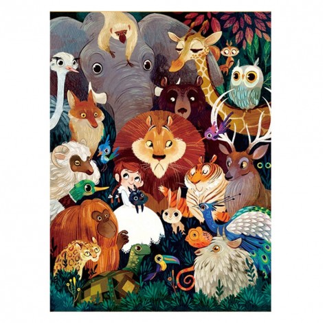 Animal - 14CT Stamped Cross Stitch - 60x80cm