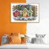 Bird House - 14CT Stamped Cross Stitch - 55x41cm