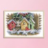 Bird House - 14CT Stamped Cross Stitch - 55x41cm