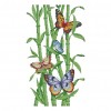 Butterfly and Bamboo - 14CT Stamped Cross Stitch - 28*44cm