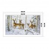 Snowy Deer Zhongge - 11CT Stamped Cross Stitch - 85*51cm
