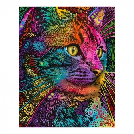 Cat - 11CT Stamped Cross Stitch - 36x46cm