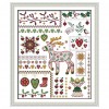 Christmas elk and dolls - 14CT Stamped Cross Stitch - 40x34cm