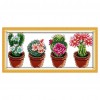 Cactus - 14CT Stamped Cross Stitch - 37x17cm