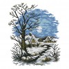 Winter Fairy House - 14CT Stamped Cross Stitch - 33*39cm