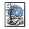Winter Fairy House - 14CT Stamped Cross Stitch - 33*39cm