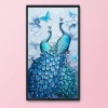 11CT Stamped DIY Cross Stitch Canvas Kit Needlework (DW0594 Blue Peafowl)