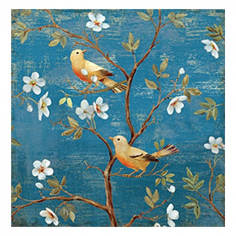 Bird Branch - 11CT Stamped Cross Stitch - 45x45cm