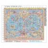 World Map - 11CT Stamped Cross Stitch - 56x46cm