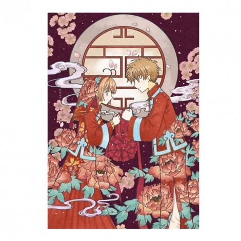 Sakura Girl Stamped Cross Stitch 11CT Anime DIY Embroidery Kit (PCH314)