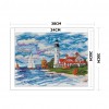 Seaside Lighthouse - 14CT Stamped Cross Stitch - 38*30cm