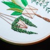 Plants Basket - Embroidery - 30x30cm