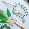 Plants Basket - Embroidery - 30x30cm