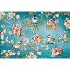 Pink Flower Bird - 11CT Stamped Cross Stitch - 48x68cm