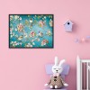 Pink Flower Bird - 11CT Stamped Cross Stitch - 48x68cm