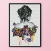 Butterfly Girl - 11CT Stamped Cross Stitch - 30x40cm