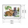Rabbit - 11CT Stamped Cross Stitch - 33?&aacute;24cm