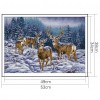 Winter Deer Group 14CT Stamp Cotton Thread Cross Stitch Needlework (DA267)