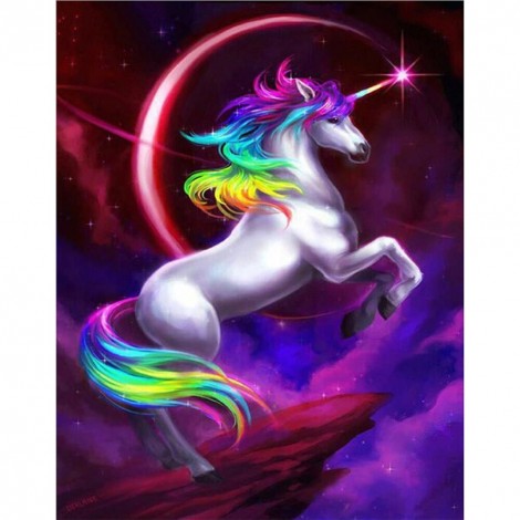 Unicorn - 14CT Stamped Cross Stitch - 46x36cm