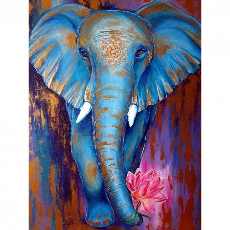 Elephant - 14CT Stamped Cross Stitch - 46x36cm