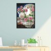Vase and roses - 14CT Stamped Cross Stitch - 21*30cm