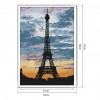 Tower at dusk - 14CT Stamped Cross Stitch - 25*34cm