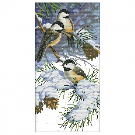 Autumn bird - 14CT Stamped Cross Stitch - 29*50cm