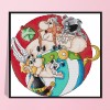 Cartoon Character Animal - 14CT Stamped Cross Stitch - 28x27cm