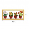Cactus - 14CT Stamped Cross Stitch - 36x17cm