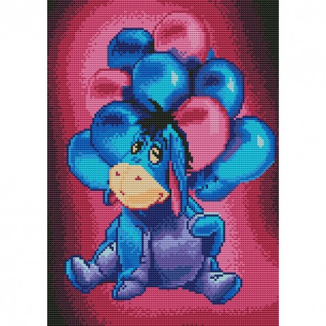 Balloon and horse - 11CT Stamped Cross Stitch - 30x40cm