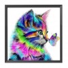 Cat - 11CT Stamped Cross Stitch - 36x36cm