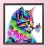Cat - 11CT Stamped Cross Stitch - 36x36cm