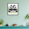 Gemini Panda - 14CT Stamped Cross Stitch - 30x27cm