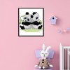 Gemini Panda - 14CT Stamped Cross Stitch - 30x27cm