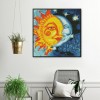 Cartoon Sun Moon - 11CT Stamped Cross Stitch - 40x40cm