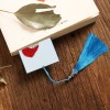 Father Christmas Leather Tassel Bookmark